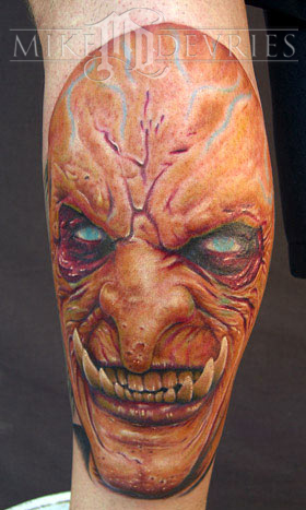 Mike DeVries - Evil Face Tattoo